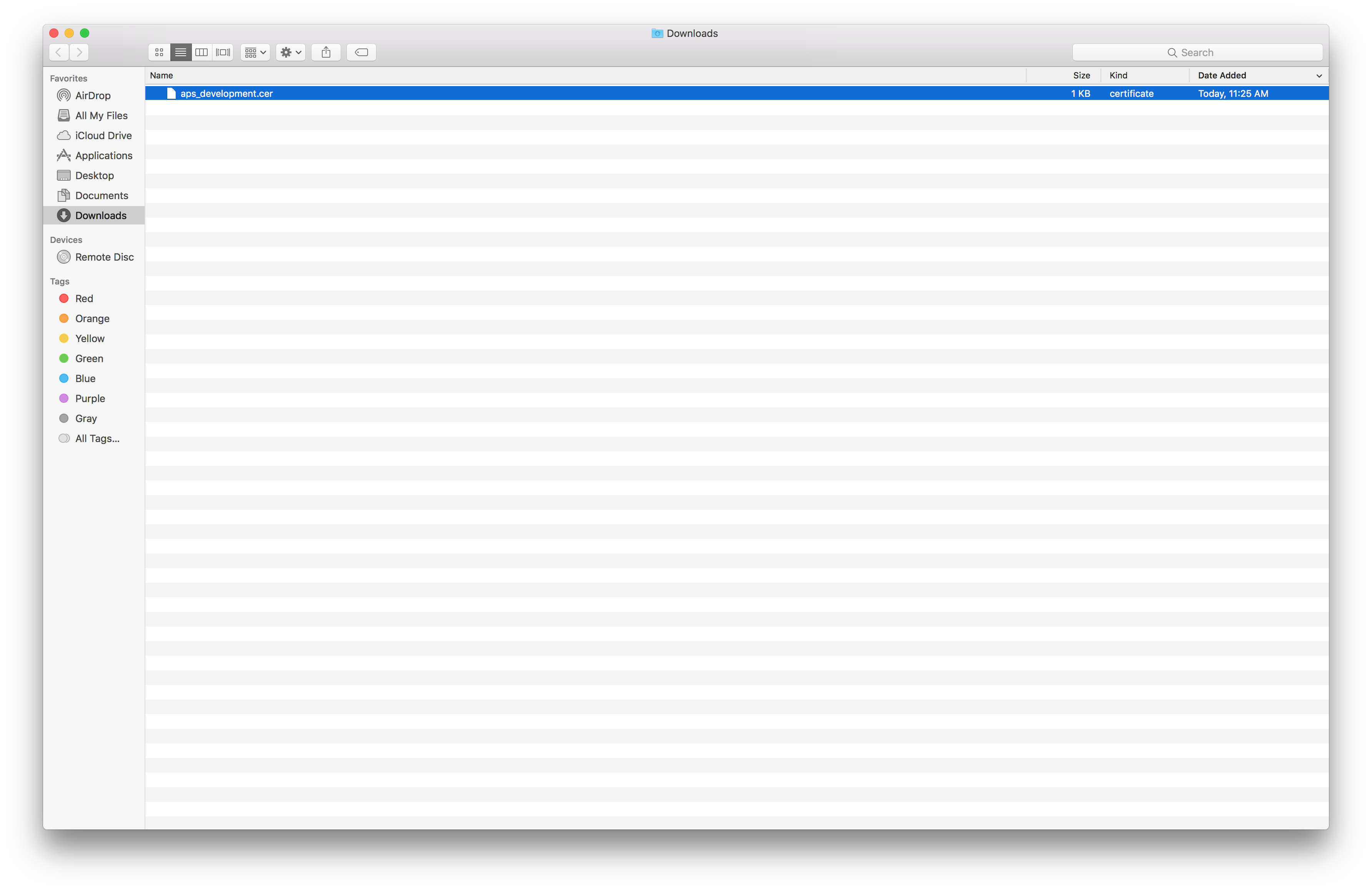 open in finder