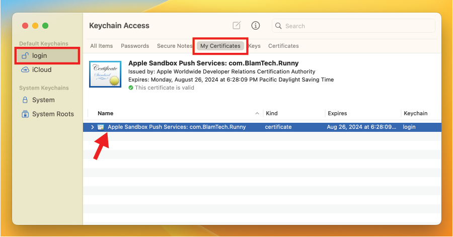 select certificate