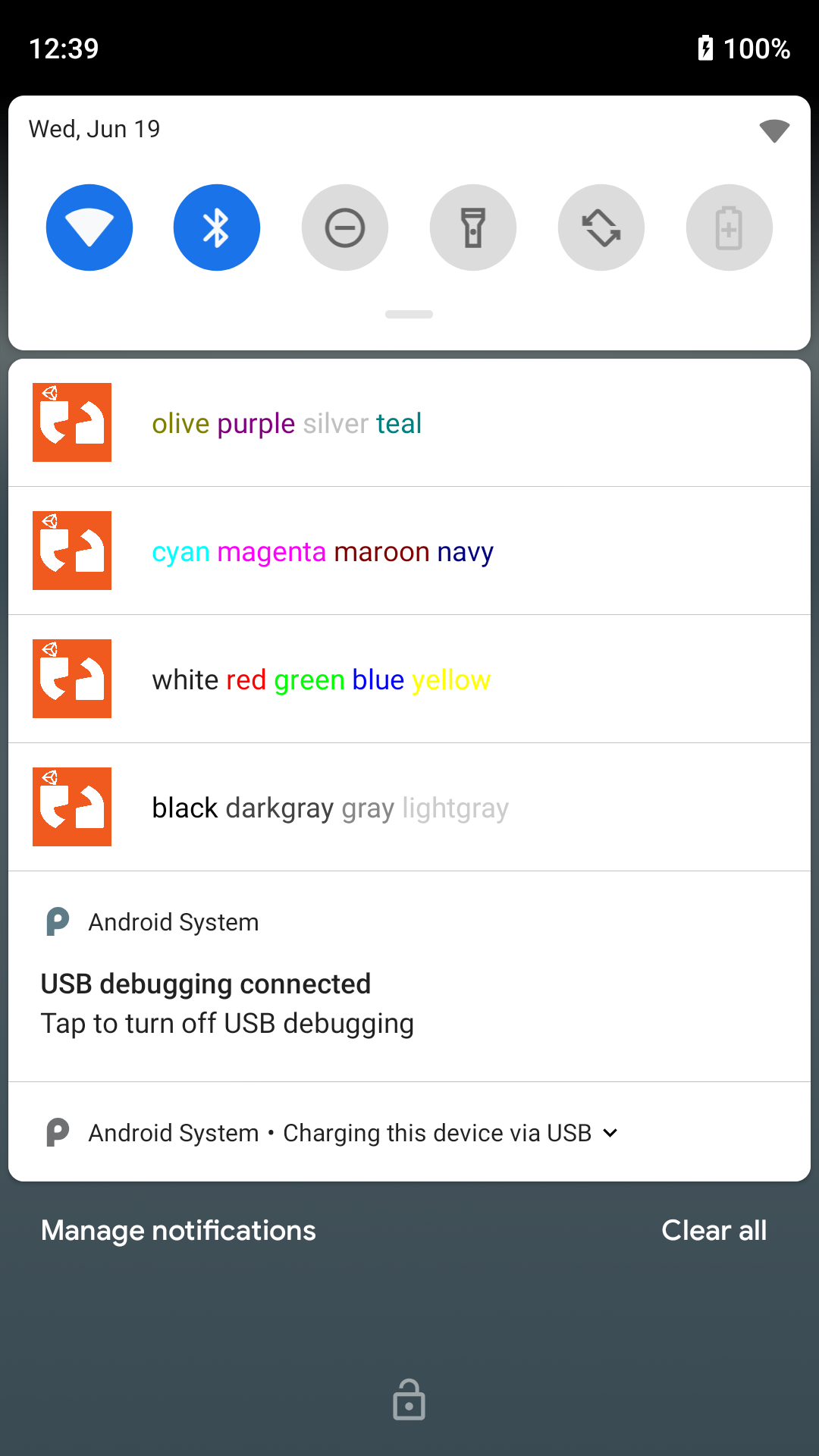 android html colors